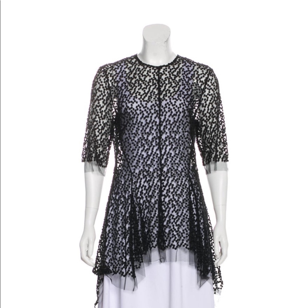Lela Rose embroidery top